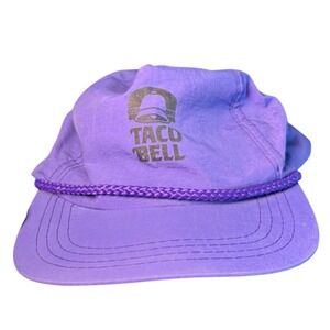 Vintage 80's Purple Taco Bell Snapback Nylon Trucker Hat